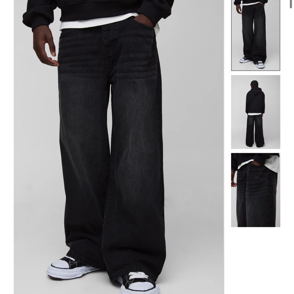 BoohooMAN Super Baggy Rigid Washed‎ Jeans